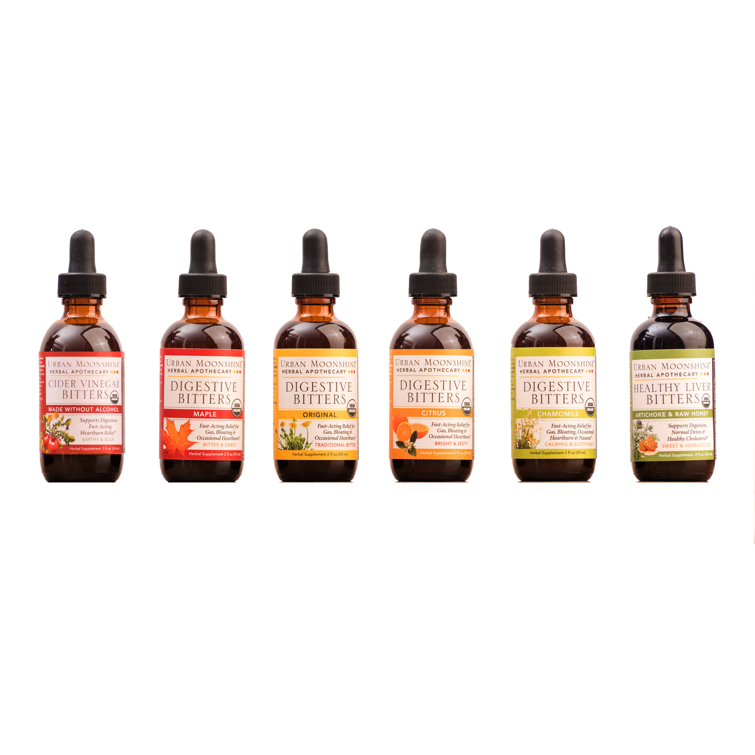 Label redesign of Bitters line