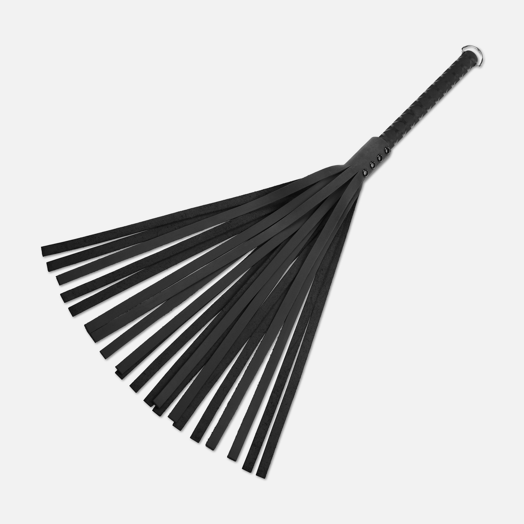 22 leather tails on medium weight BDSM flogger"
