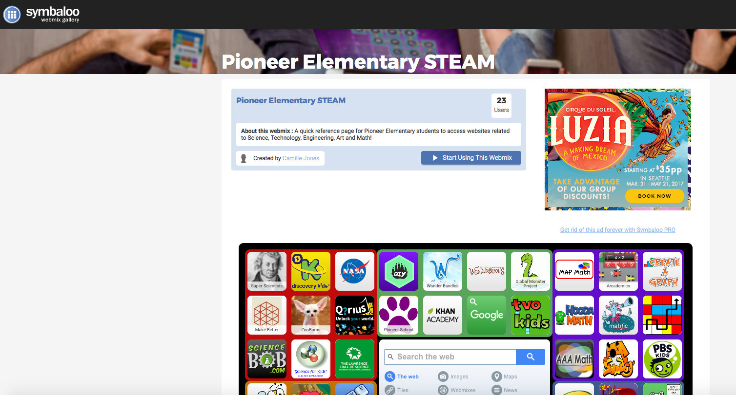 Pioneer STEAM Symbaloo