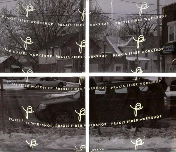 Agnes Studio Praxis Fiber Workshop temporary signage