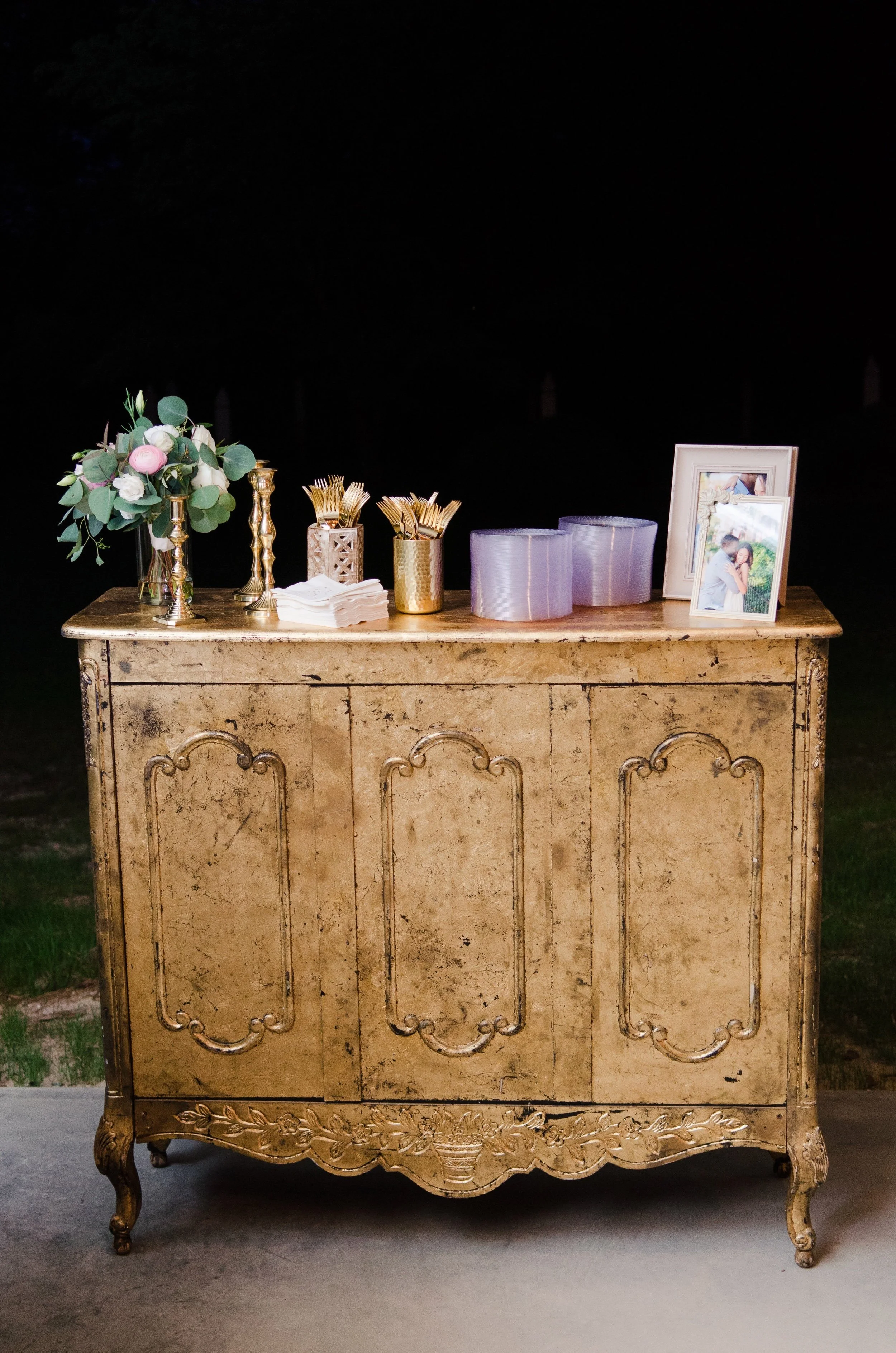 Trio of Brass Candlesticks Rental