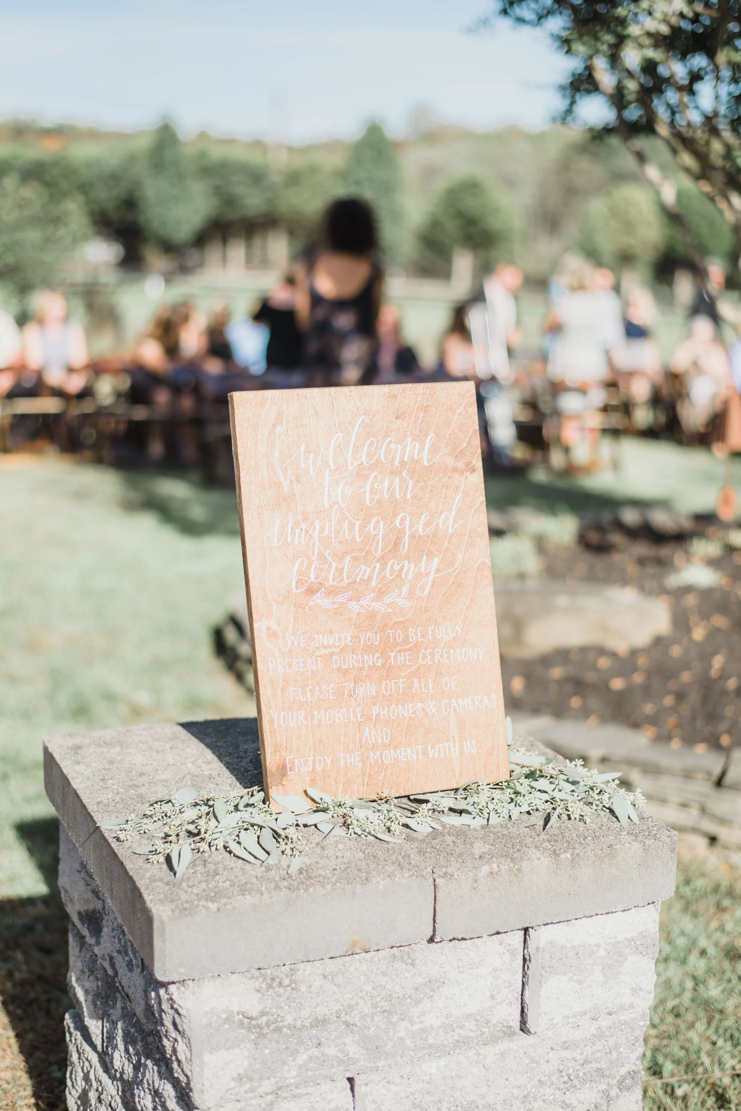 Unplugged Ceremony Sign