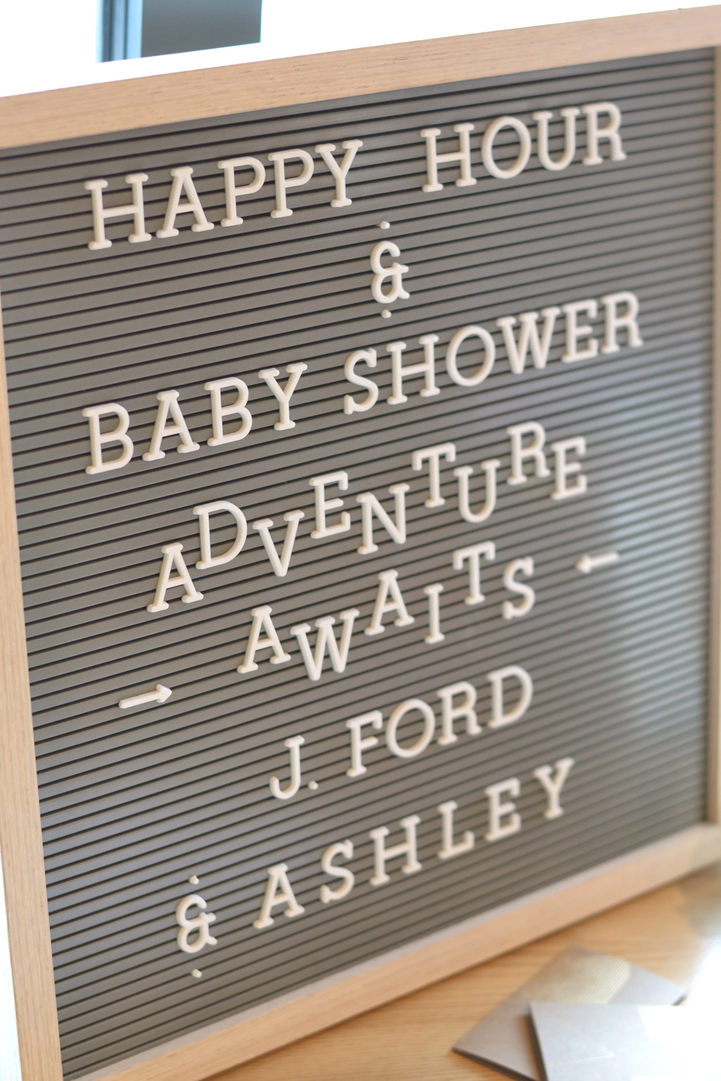 Whitwashed Wood and Grey Letterboard 