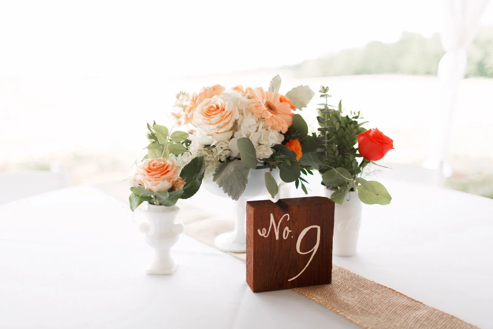 Reclaimed Barnwood Block Table Numbers