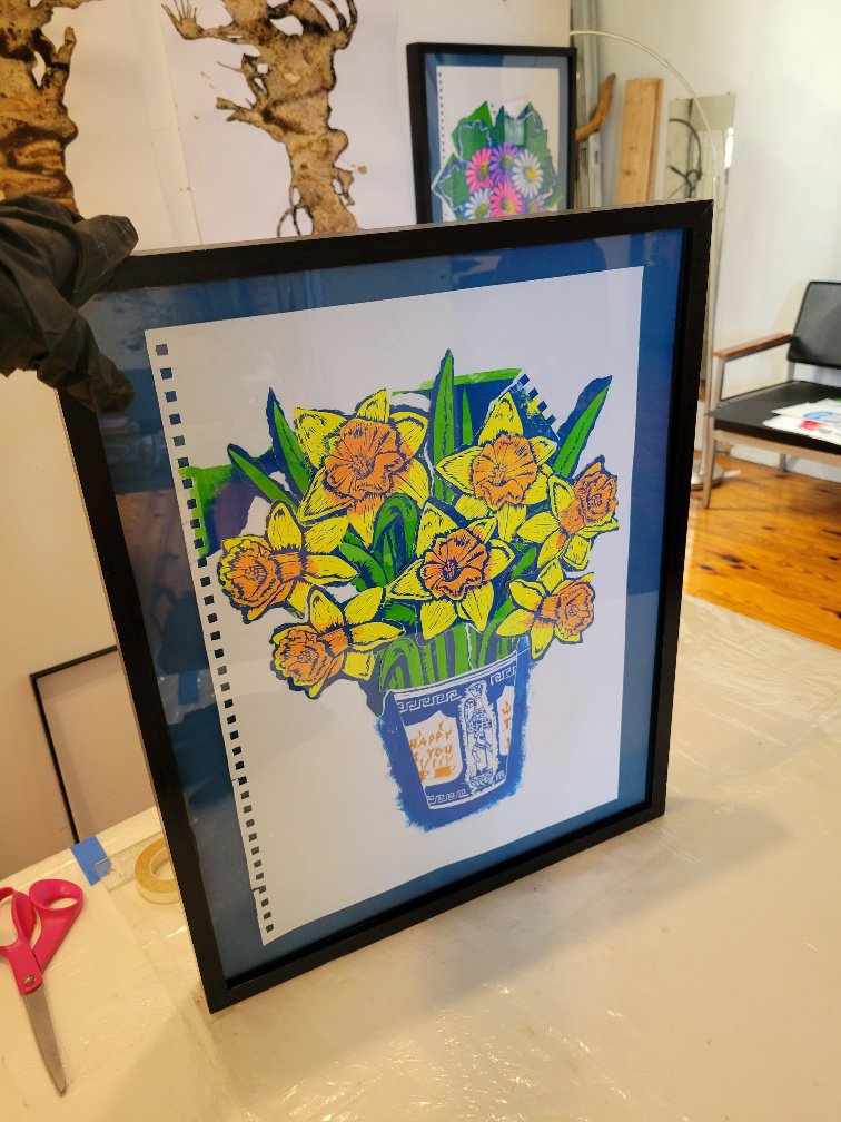 Happy You, Daffodils (framed)