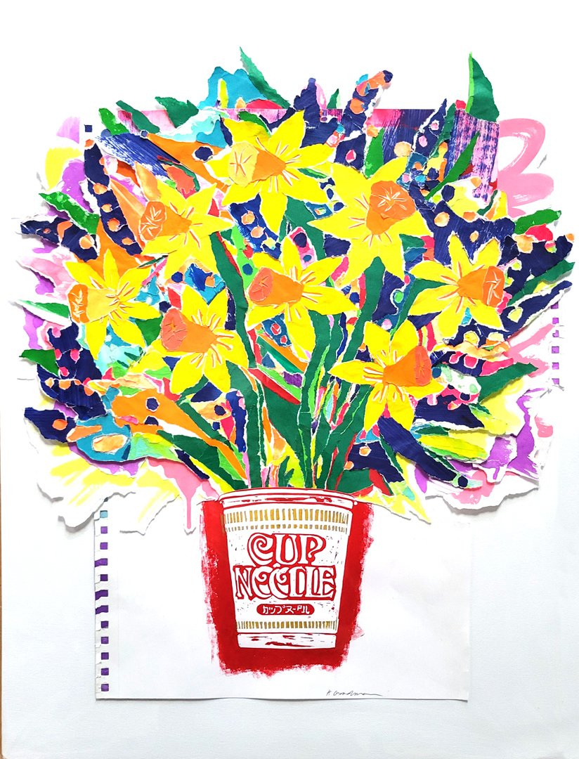 Cup Noodles with Daffodils