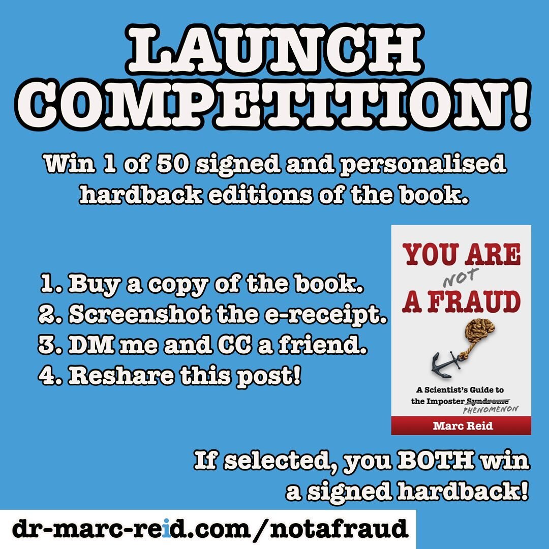 📖BOOK LAUNCH COMPETITION! 📖

Win 1/50 signed &amp; personalised hardback editions of #YouAreNotAFraud!

⬇️
1. Buy a copy of the book.
2. Screenshot the e-receipt.
3. DM me and CC a friend.
4. Repost this message!

If selected, you BOTH win 🤓

Resu