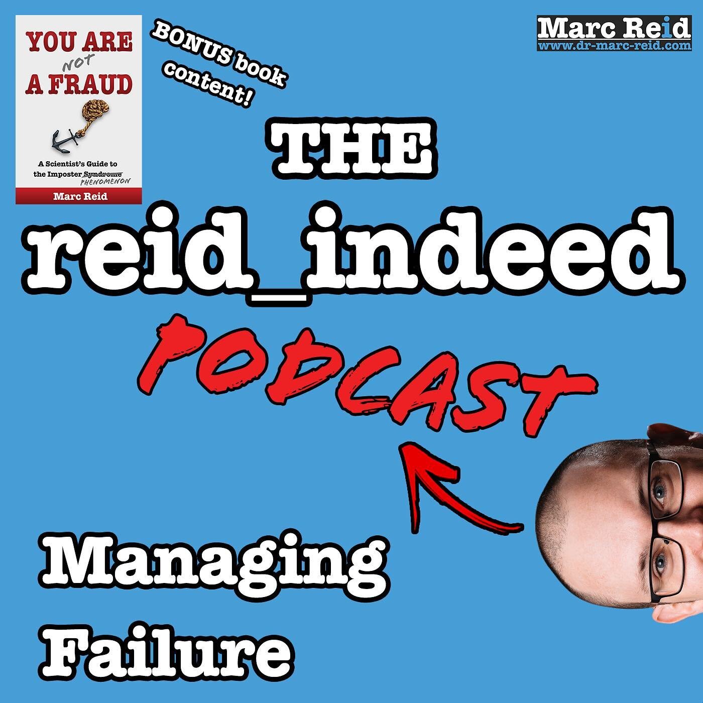 As part of the #YouAreNotAFraud launch, here's a bonus episode of the podcast, sharing my full interview with @bronjab on managing failure:

dr-marc-reid.com/podcast/managing-failure

Also available wherever you listen to podcasts.

Dr Brazil and I d