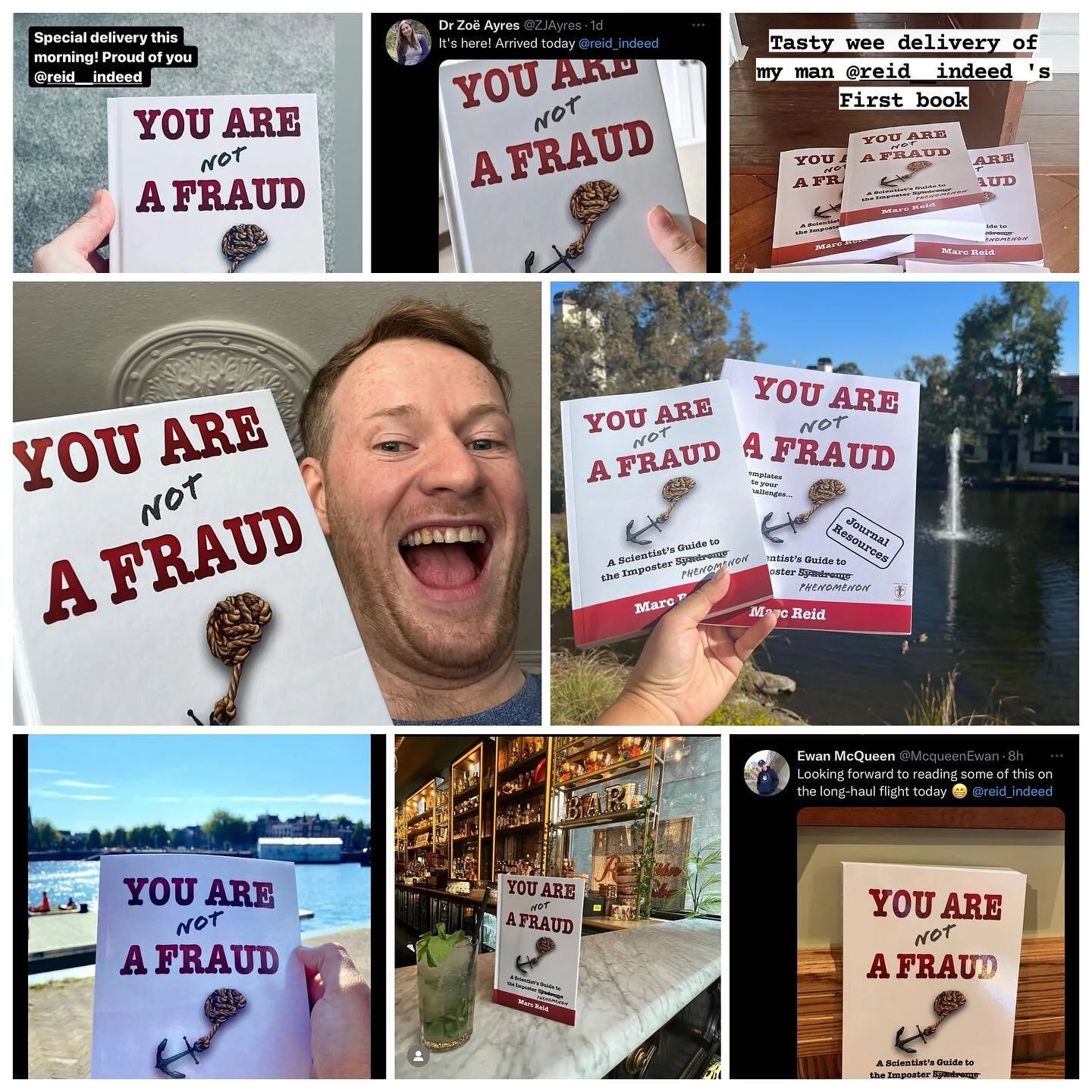 I’m thoroughly thrilled to see some of the photos coming in for copies of #YouAreNotAFraud that have found their way to different parts of the world! 🙏🏻📖🙏🏻
So far: 🇬🇧, 🇩🇪, 🇦🇺 , 🇳🇱, 🇫🇷, 🇨🇦, 🇺🇸 
www.dr-marc-reid.com/notafraud