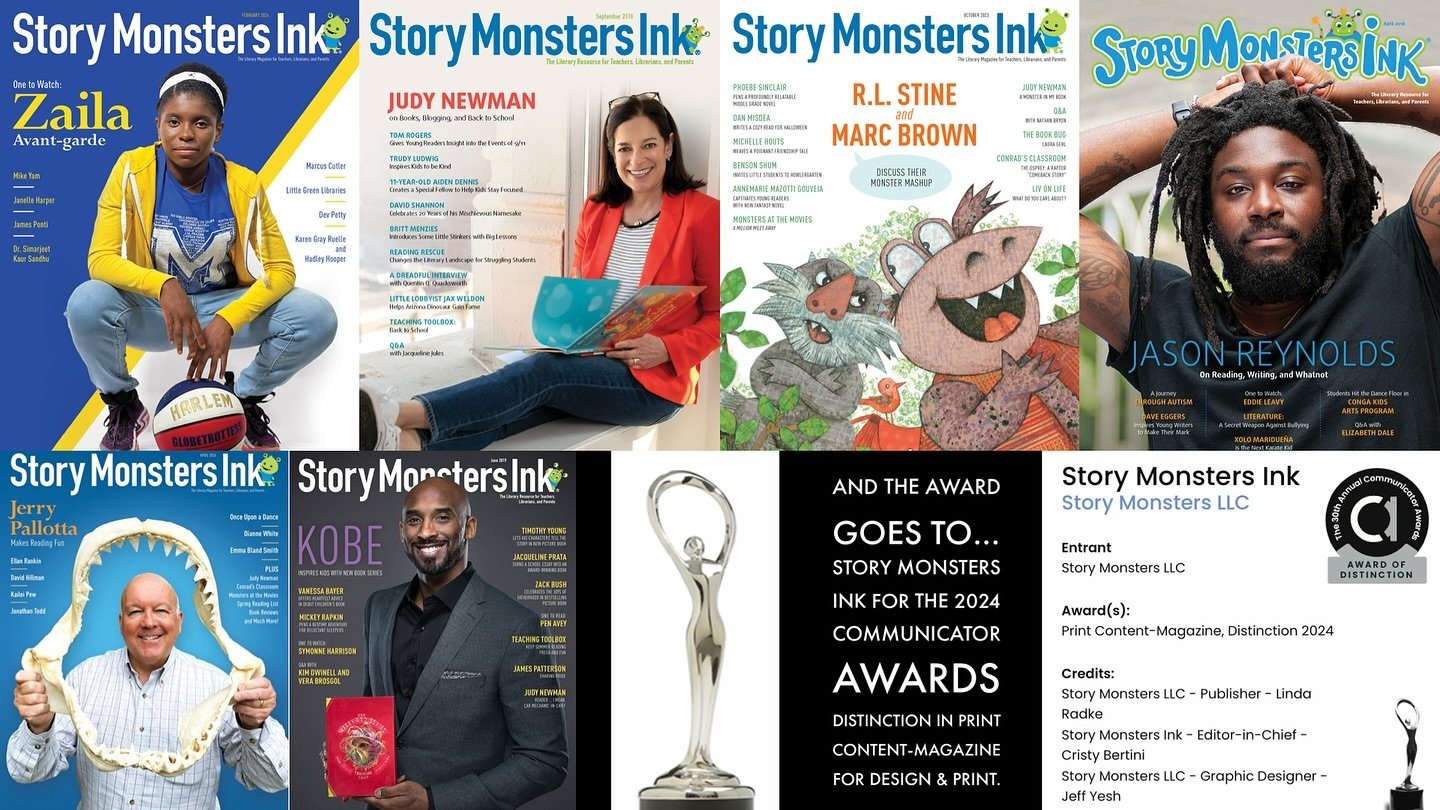 Story Monsters Ink is thrilled to announce that it has received the 2024 Communicator Awards Distinction for Print Content-Magazine for Design &amp; Print.

Click here for a free forever digital subscription: www.StoryMonstersInk.com