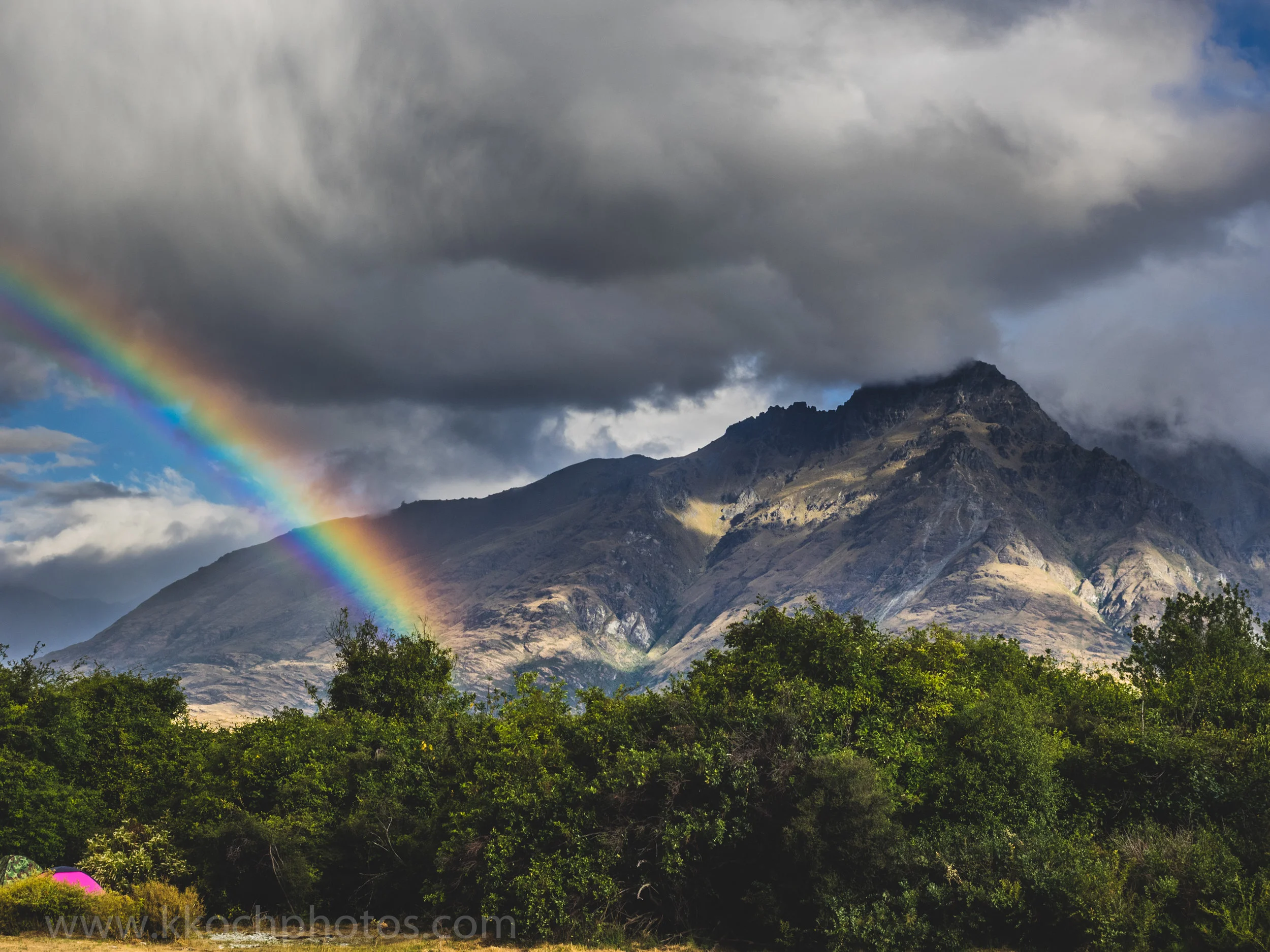 Even though the rain held off for us, we were treated to a killer rainbow when we got back to camp! 
