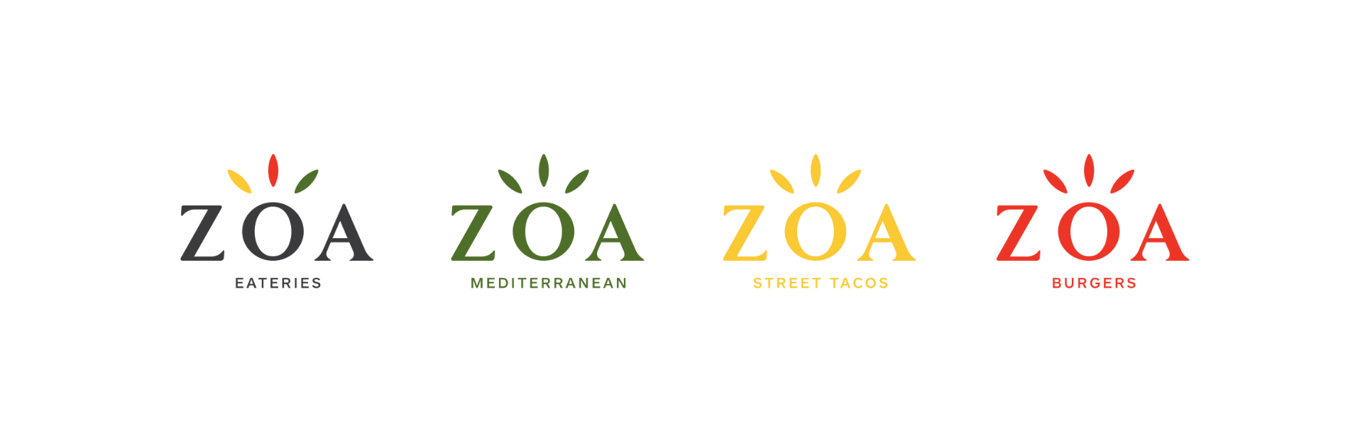 The all new ZOA identity.
