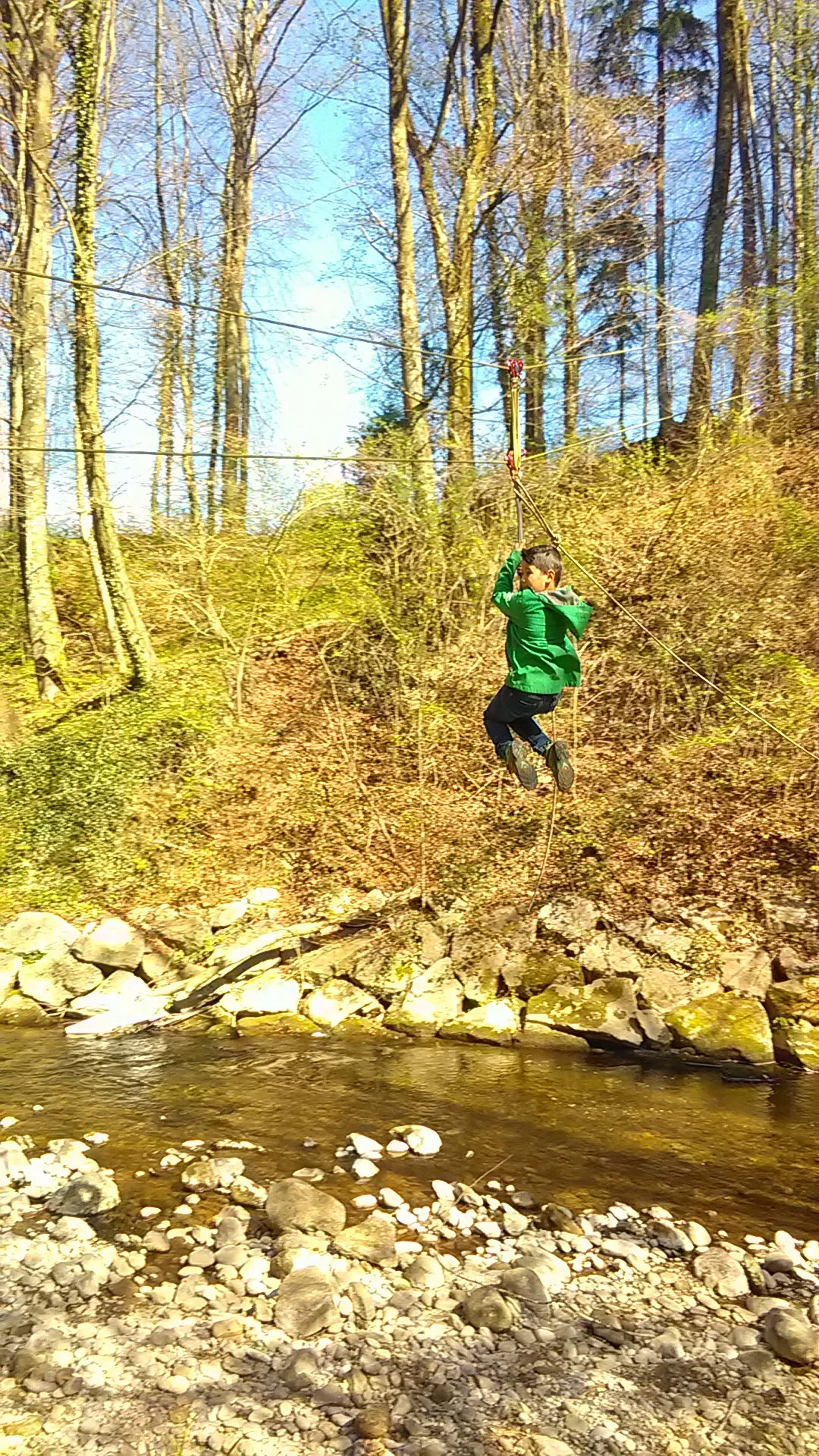 Nick auf der Seilbahn