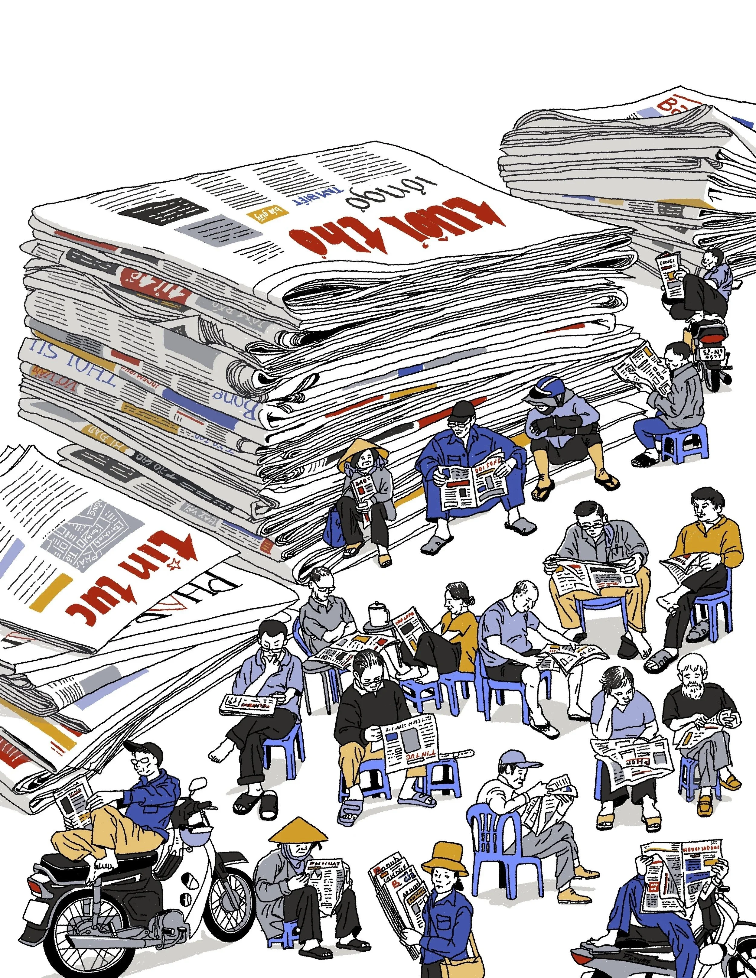 On the edge of disappearing: newspapers replaced by e-news| Personal work
