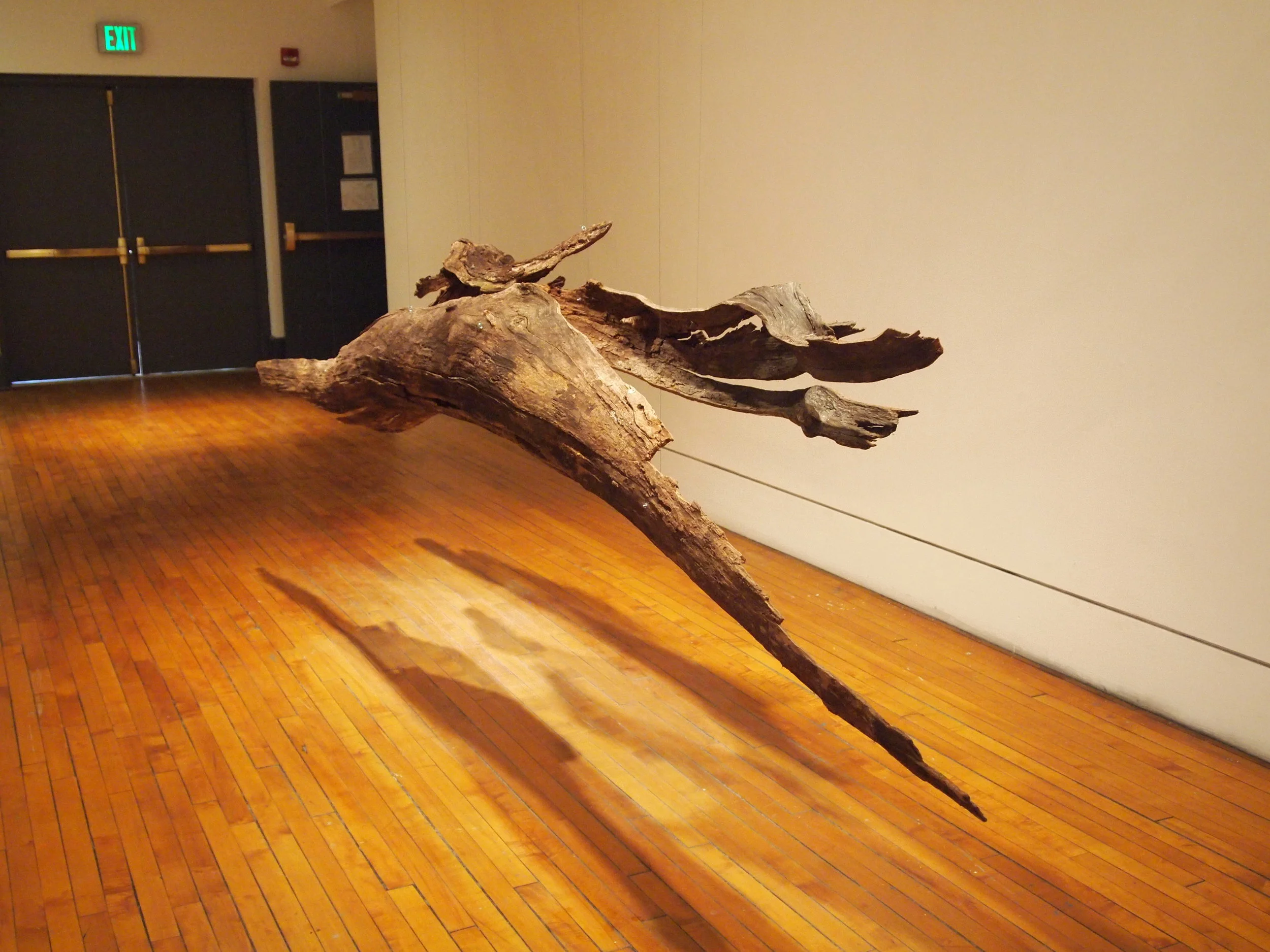  Found wood, suspended 