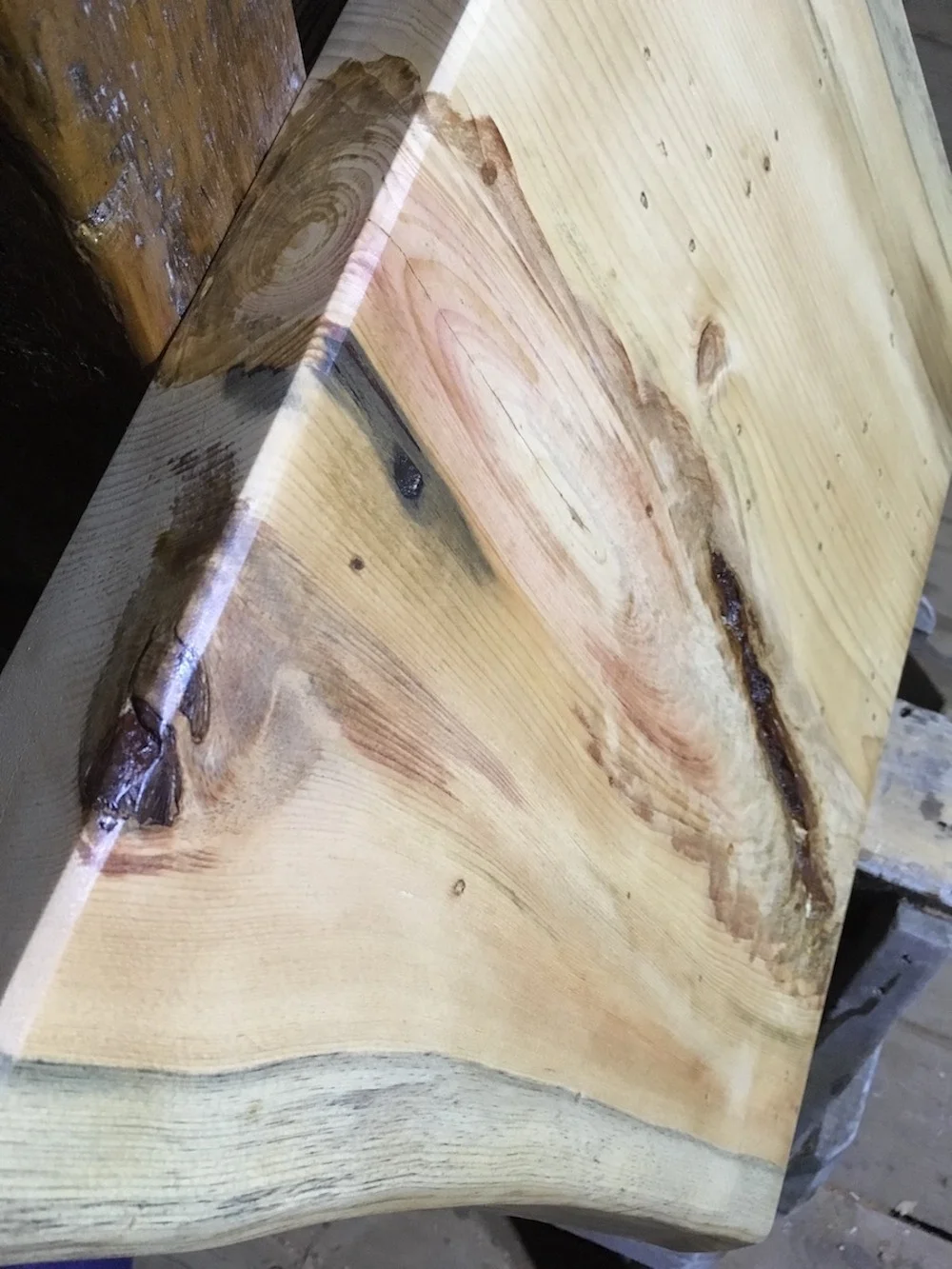 White Pine Live Edge Tabletops