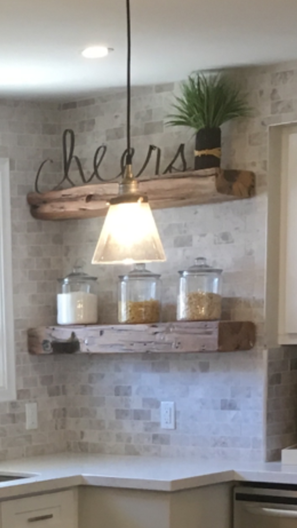 Resawn Barn Beam Shelves