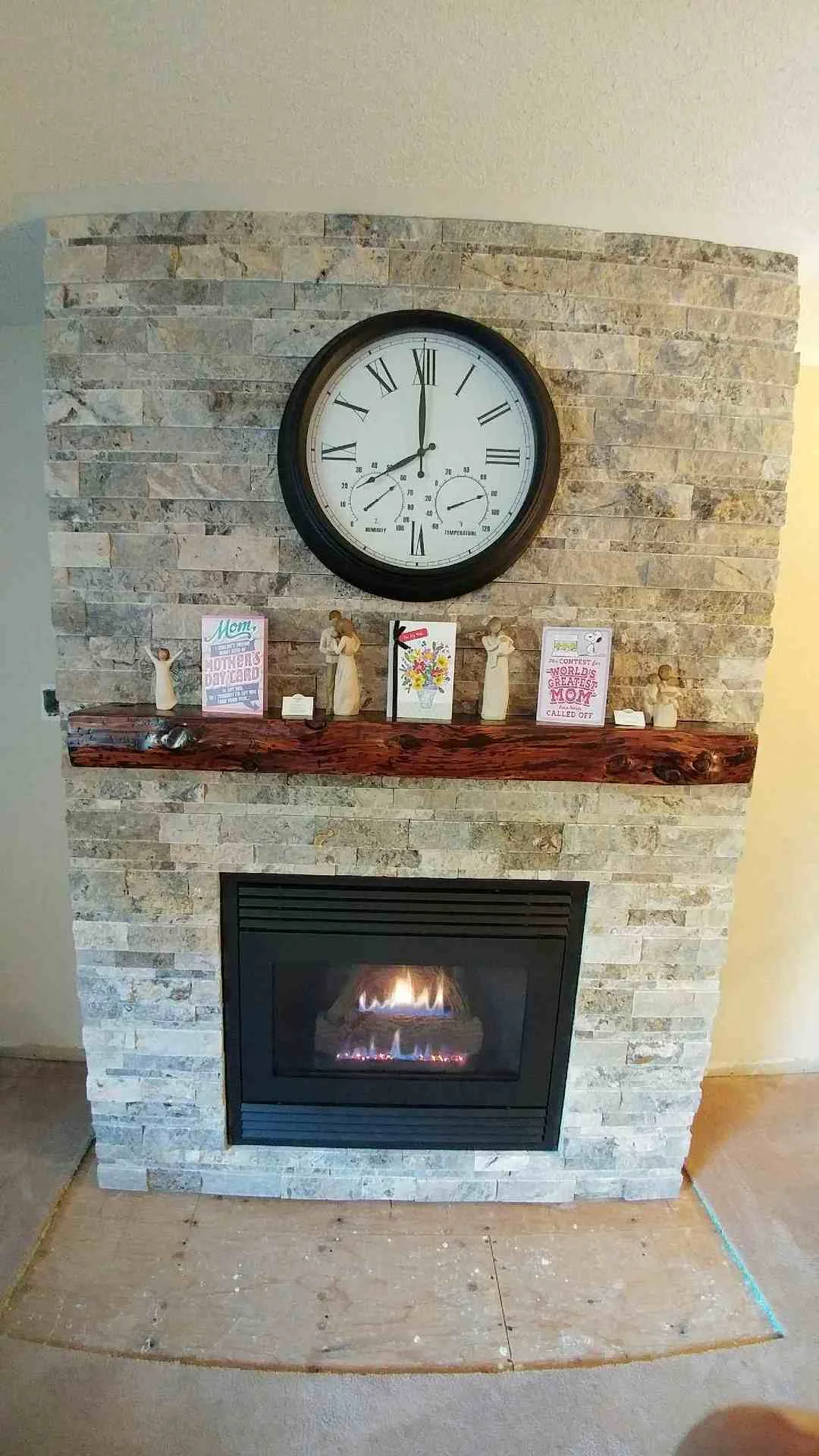 Reclaimed Live Edge Fireplace Mantels