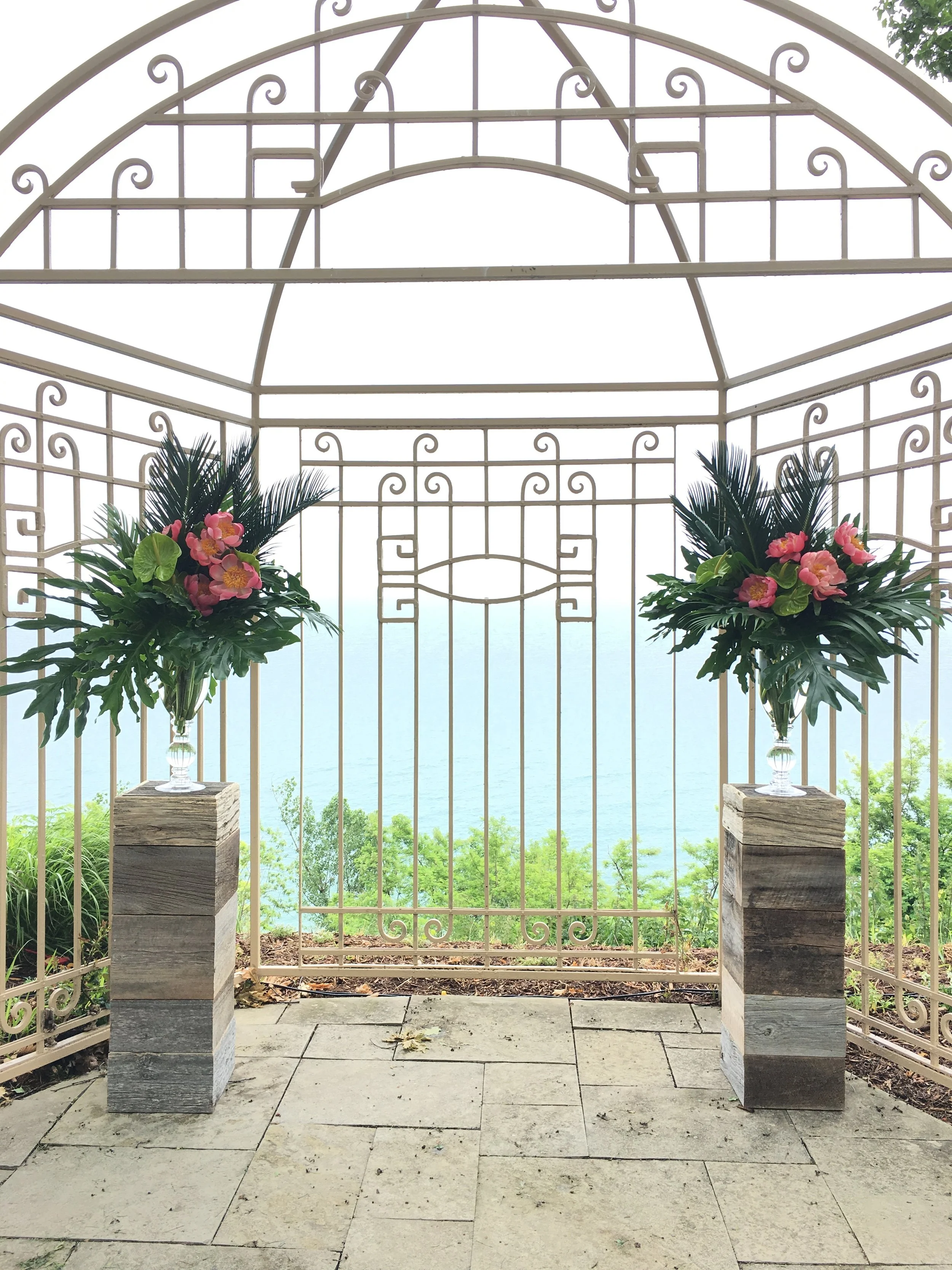 Barn Board Wedding Pedestals