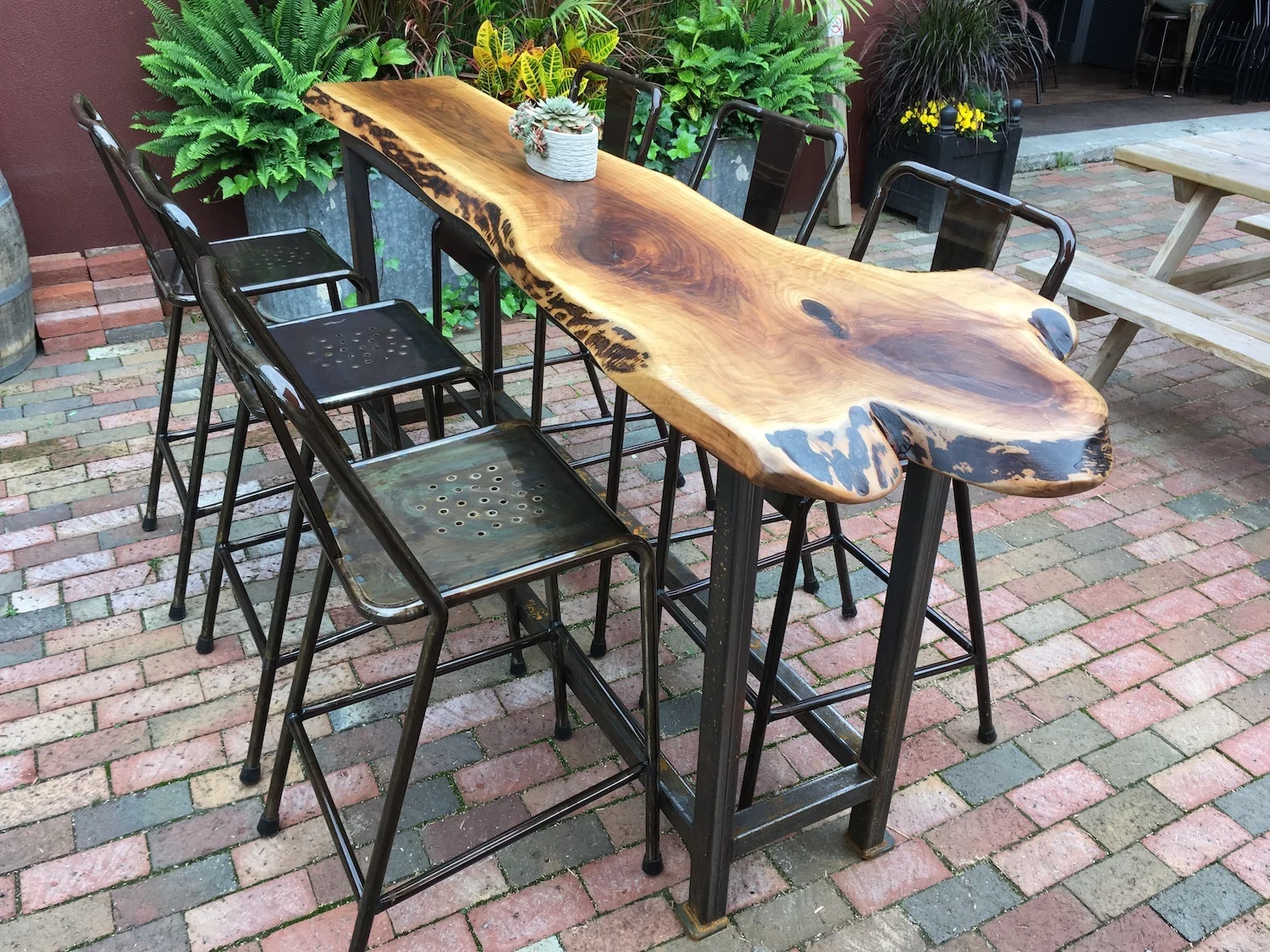 Custom Furniture - Portable Bar Style Tables Old Flame Brewing CO. 