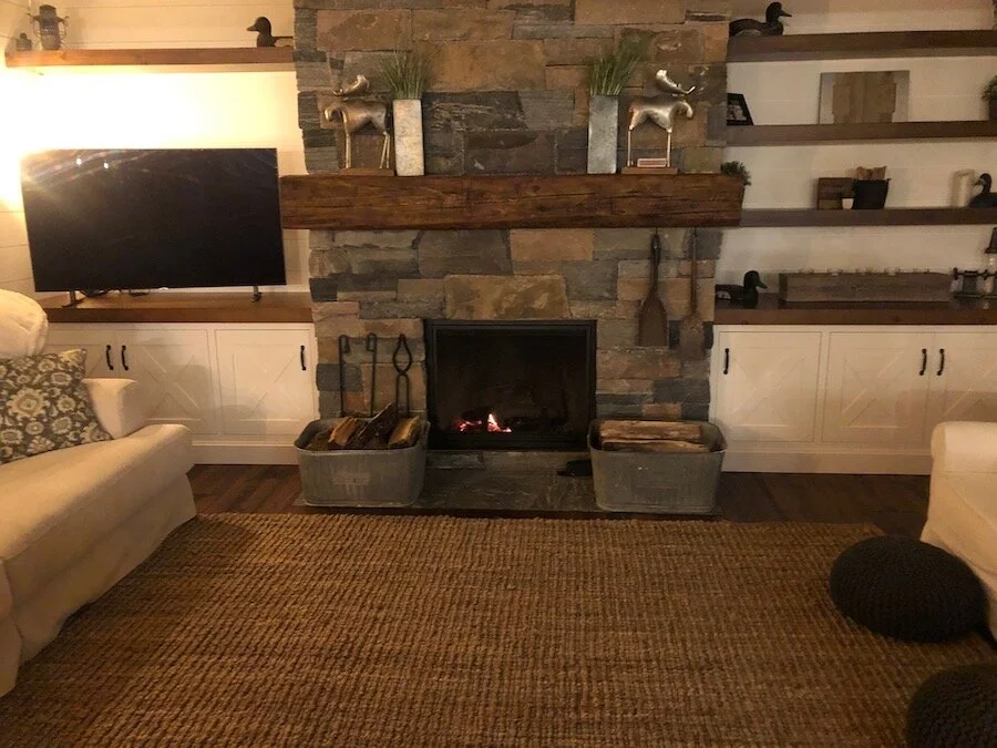 Barnwood Fireplace Surround