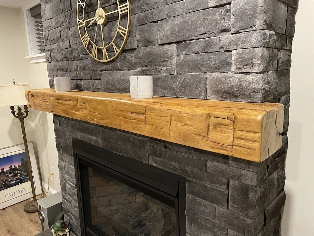 Dark Stone Fireplace Mantels CHR