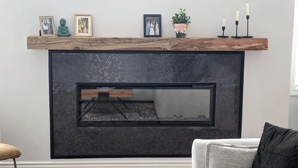 Reclaimed Live Edge Beam Mantels CHR