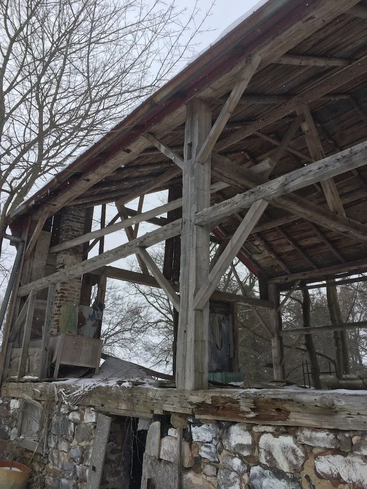  Barn Frame with Brick Chimney Ontario CHR 