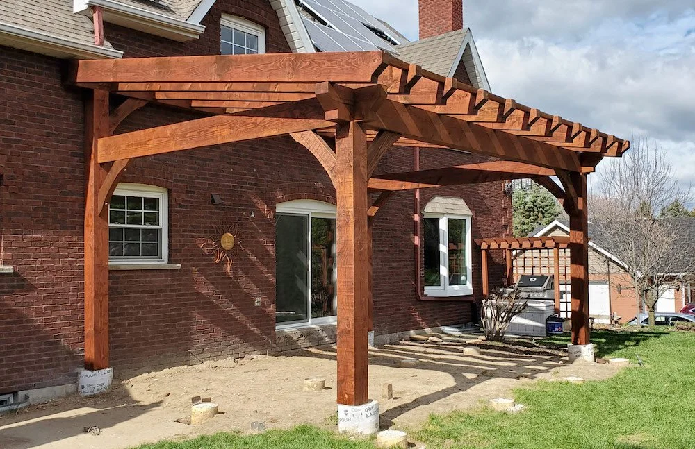  Slanted Post and Beam Backyard Outdoor Rooms CHR 