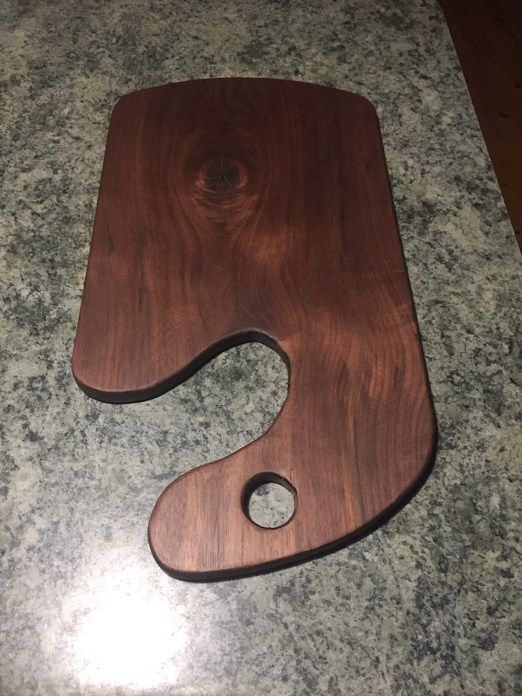 Custom Designed Black Walnut Hanging Serving Boards CHR
