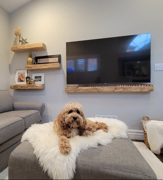 Custom Milled Barn Beam Floating Shelves and Mantels CHR