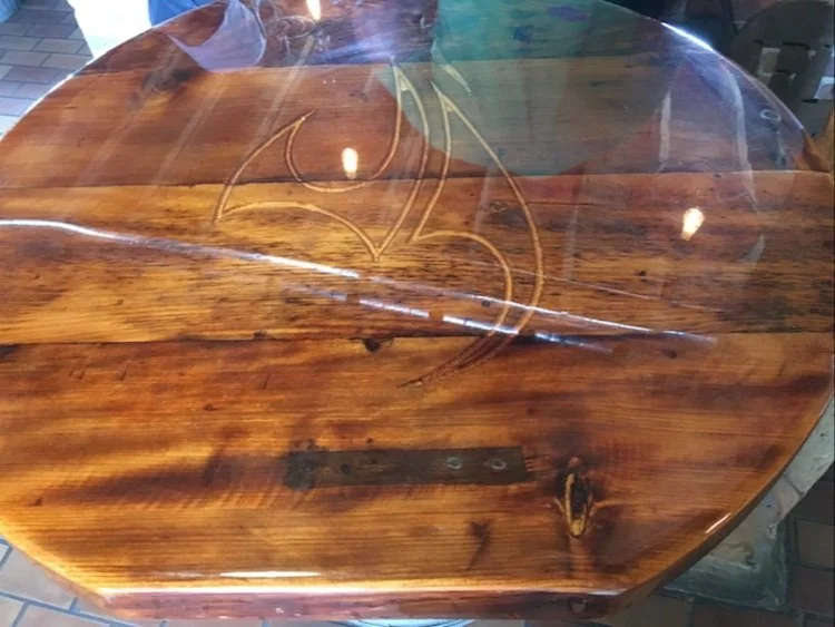 Barnwood Furniture Epoxy Finish - Barnwood Dining Table