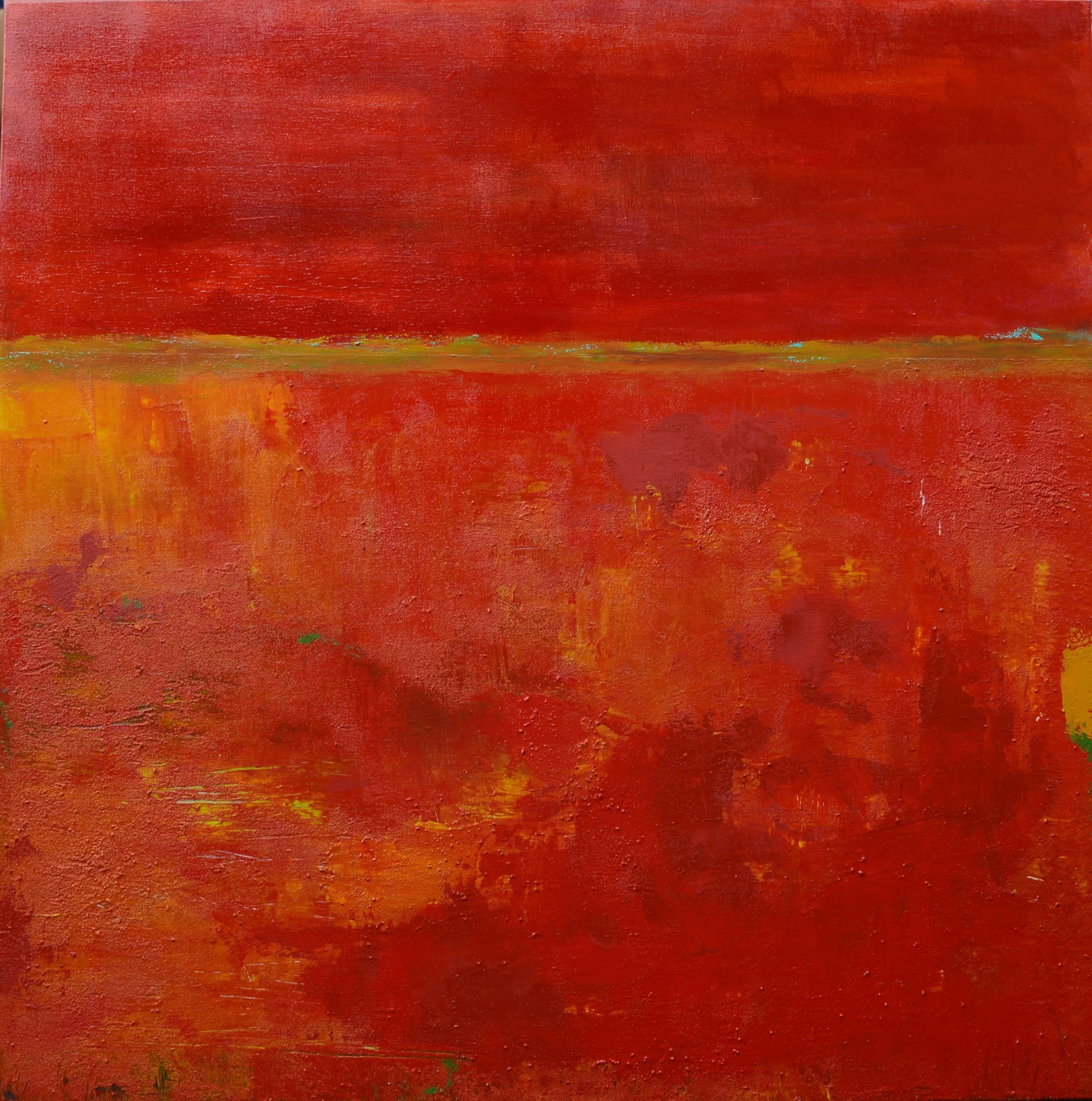 Red Desert Horizon (36x36 acrylic pumice gel).JPG