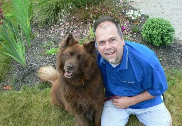 Craig with his Canine Pal, Oatmeal