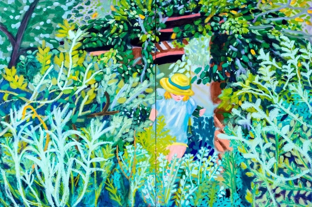   The Path of the Wind.  2019. Oil on canvas. 72 x 48 inches (diptych) (183 x 122 cm)  