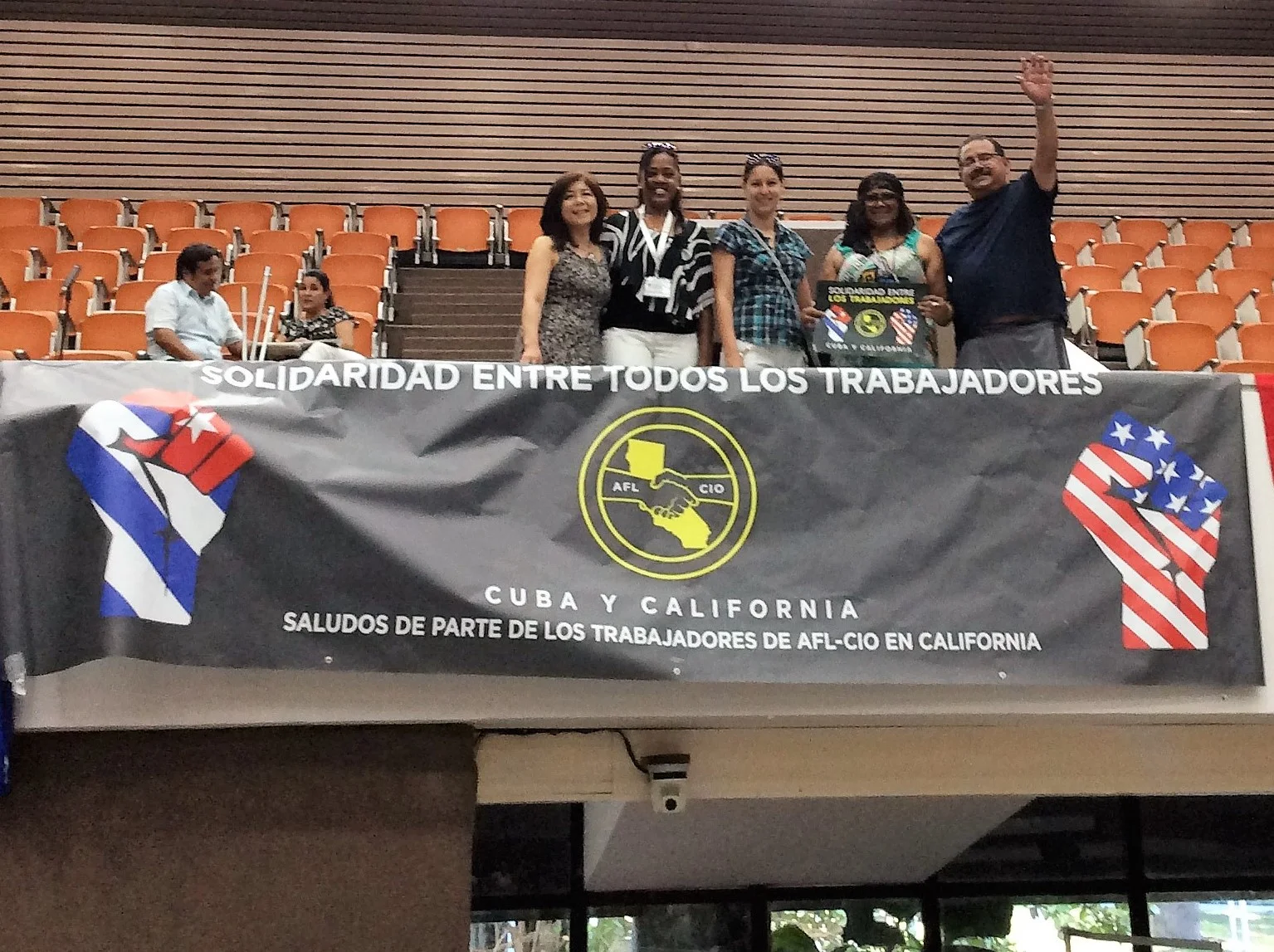 5-2-17 Our banner at the International Solidarity Conference.JPG