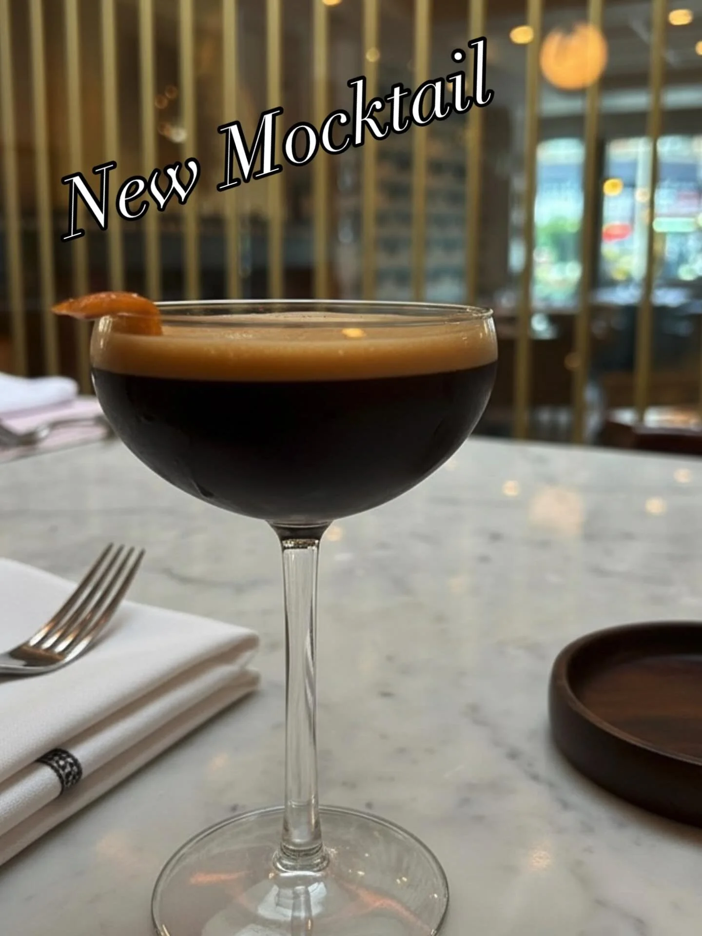 Meet sophistication with a twist. Our Chai Espresso Martini Al Orange rich, aromatic &amp; irresistibly smooth. #mocktail #noalchol #sipinstyle #chaiespressomartini #mocktailmagic #cheerstothat #chailovers #citrustwist
