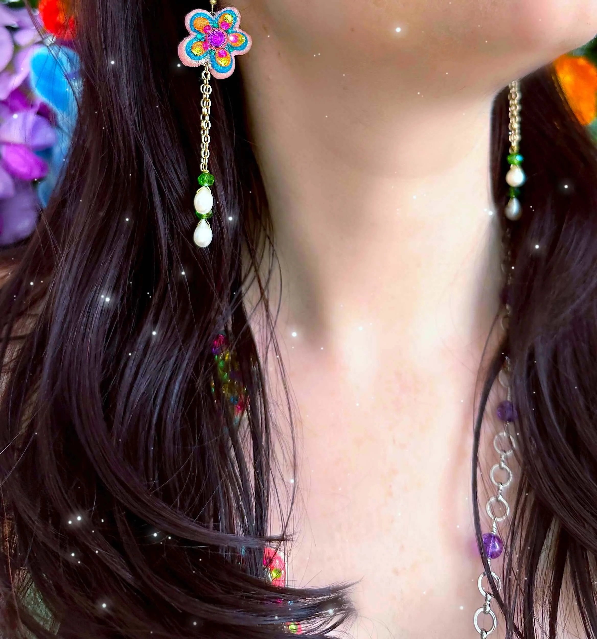 The Perla Flowers Earrings✨