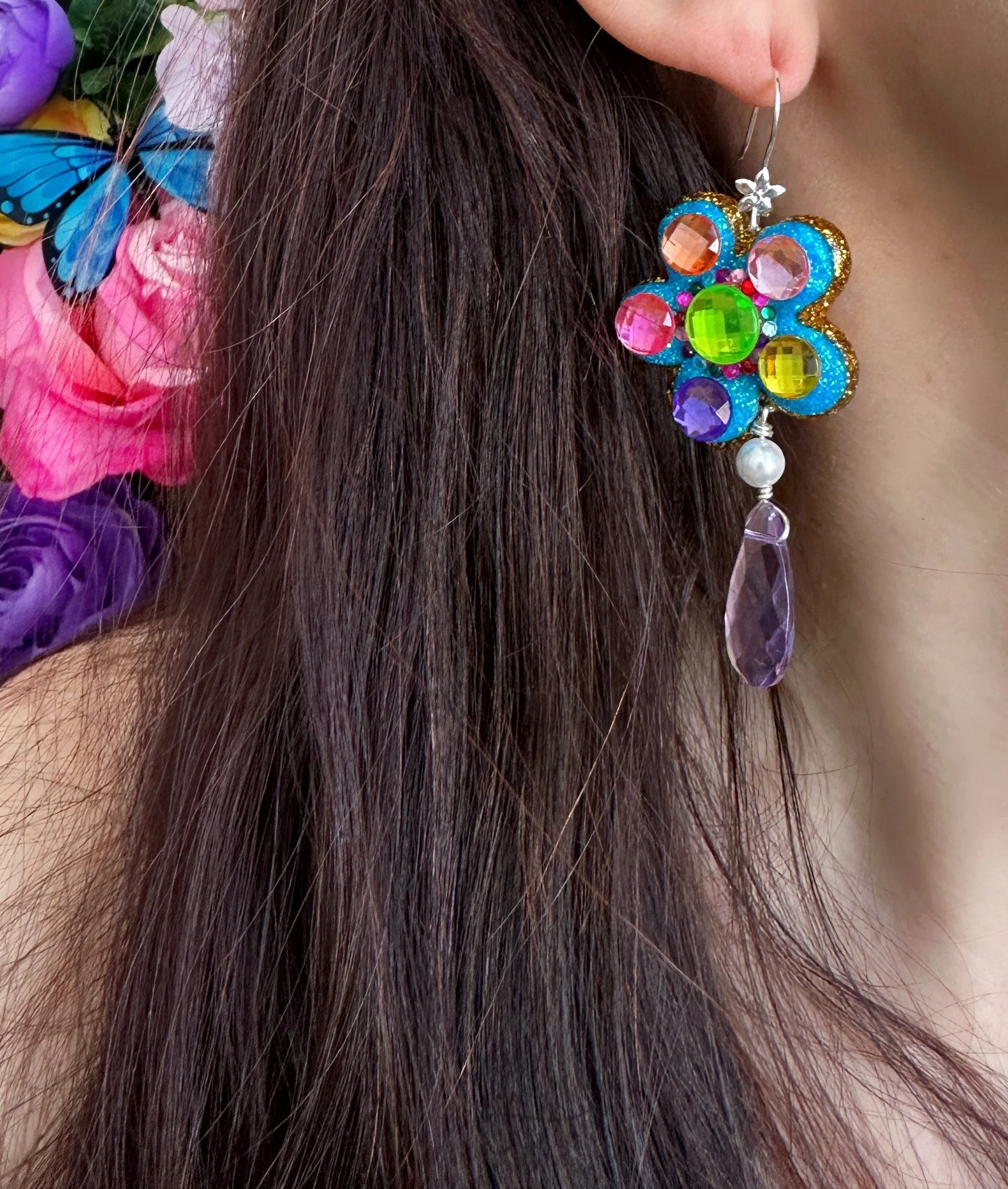 The Lizzie Flowers Earrings✨