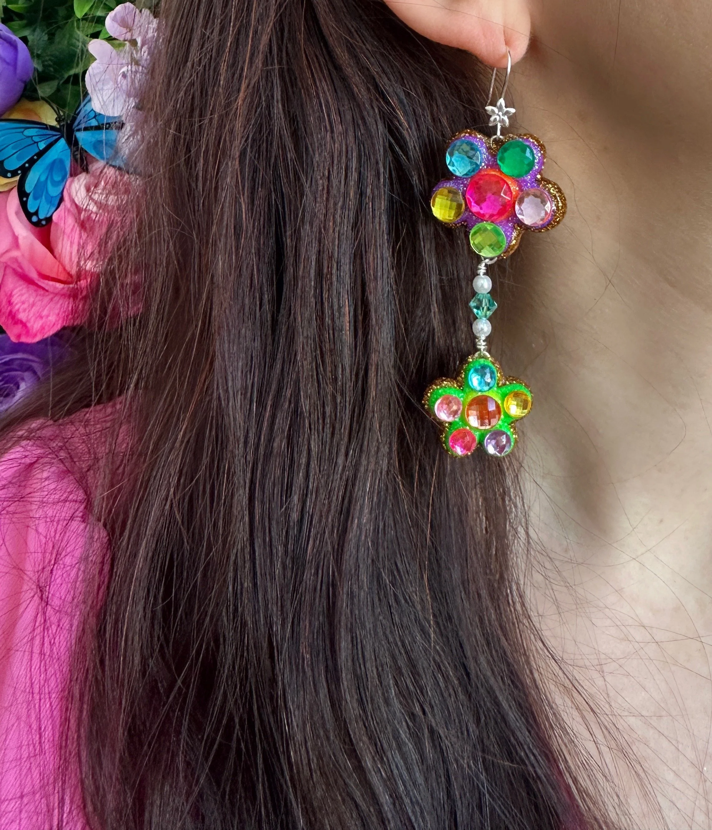 The Kiara Flowers Earrings✨