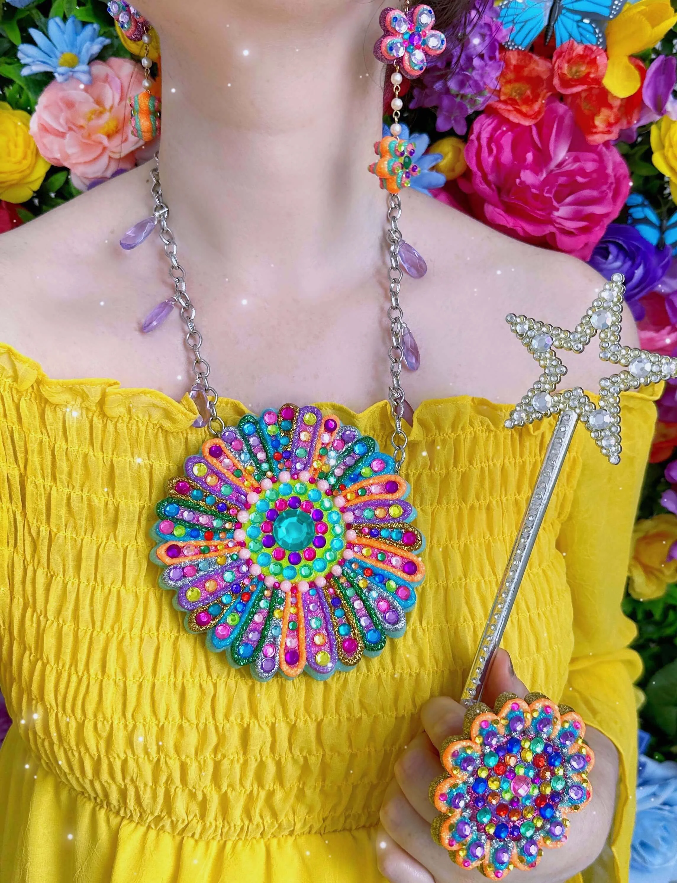 The Crystella Flower Necklace✨