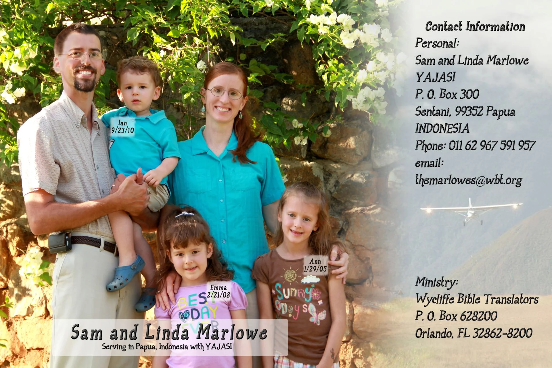 indonesia 2013 prayer card