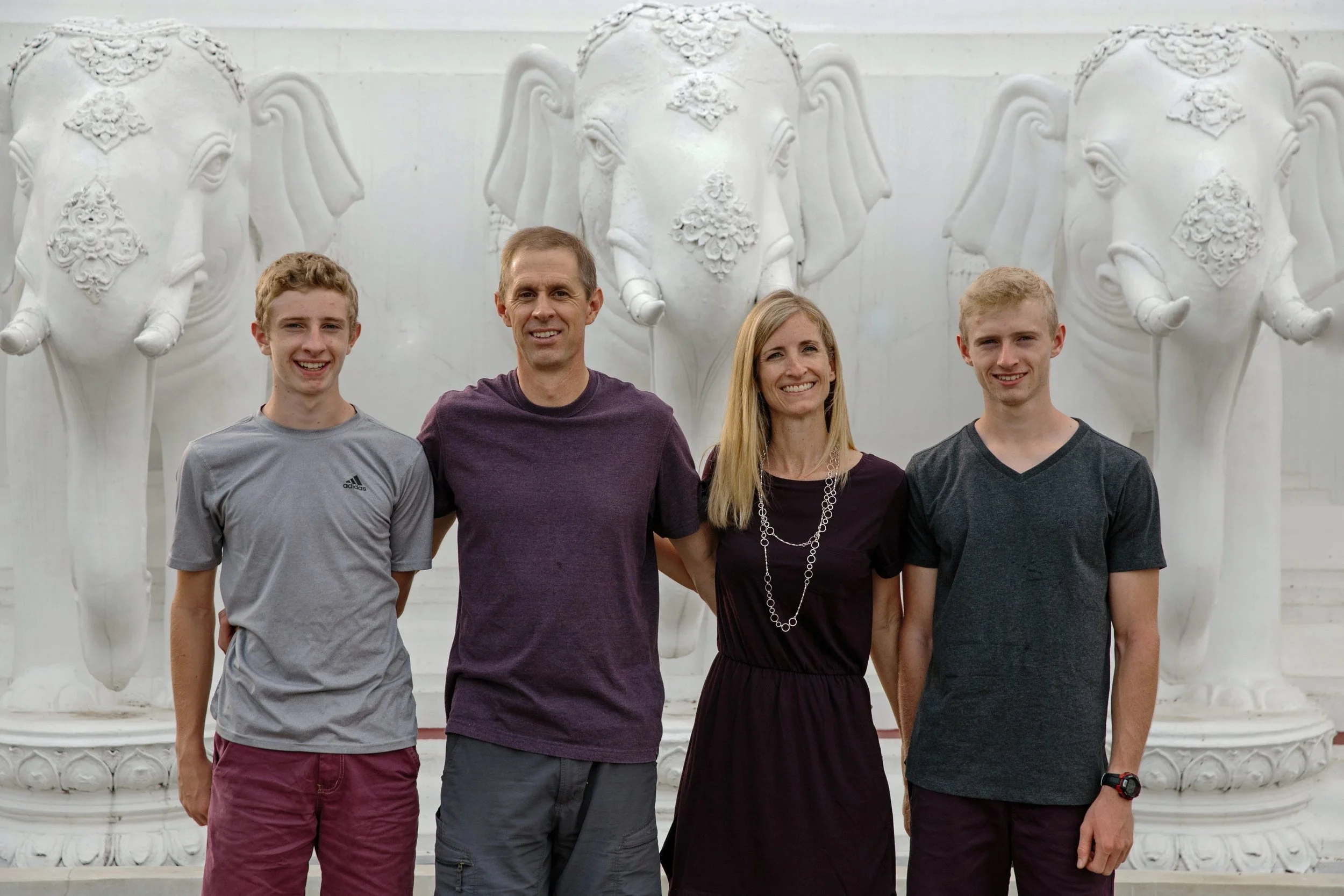 Ryan, Rebecca, Tyler and caleb in thailand - spring 2016