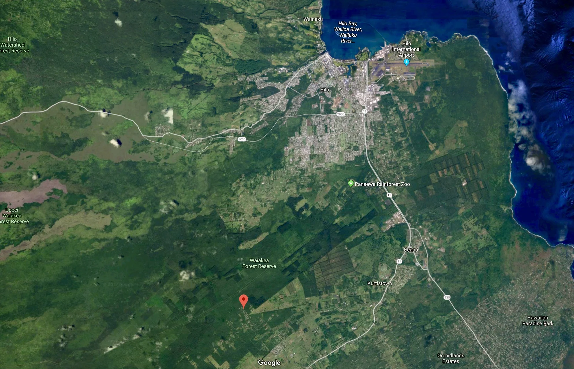 15 minutes to Hilo