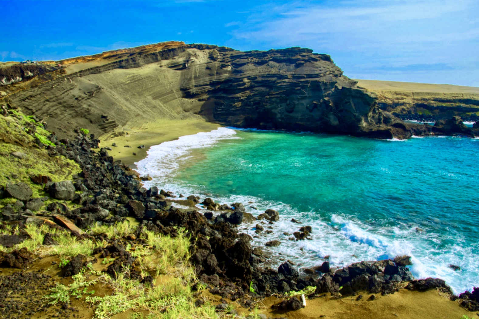 Beautiful Papakolea Green Sand Beach just a short hike away!