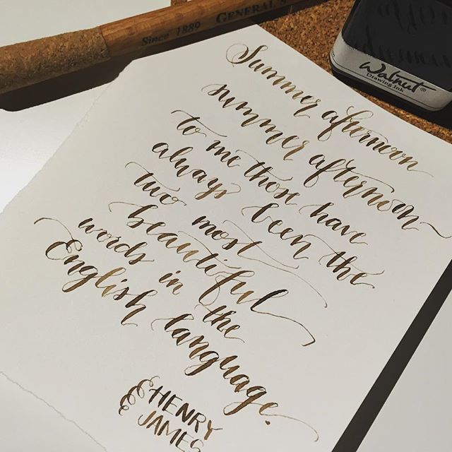 #walnutink #leftycalligraphy #brause511