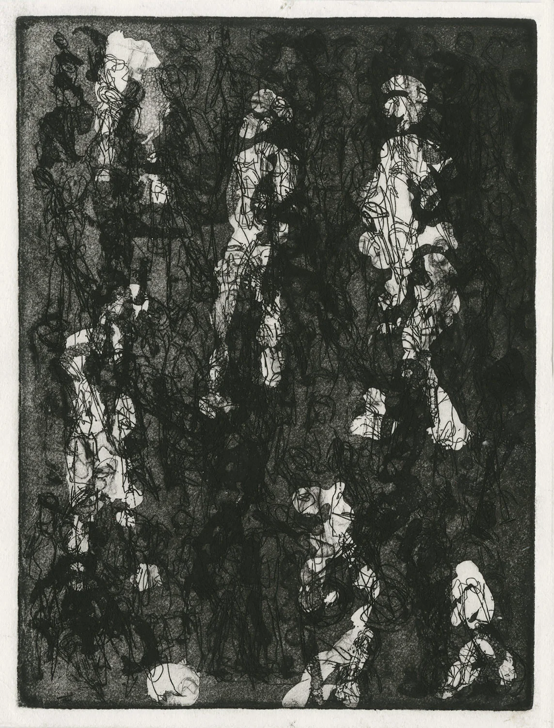 one plate state V, 2015, zinc etching on Hanhnemuhle, 20 x 15 cm