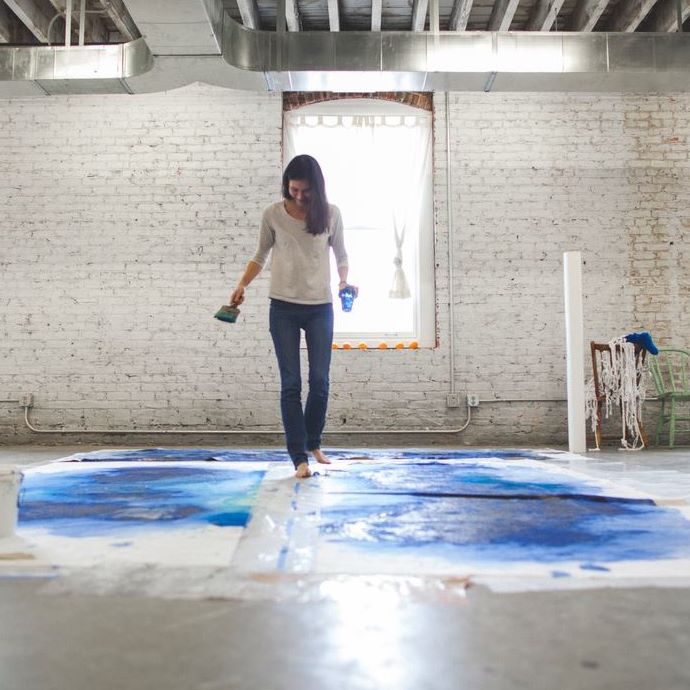 Katherine Mann | Installation Artist In her sweeping, explosive abstract paintings, Katherine Tzu-Lan Mann merges traditional Chinese and Japanese ink painting techniques with an approach rooted in Western abstractionism. She was originally trained in sumi ink painting, which forms the basis for her work. Describing her process, Mann says, “I begin each piece with a stain of color. . . From this shape, I nourish the landscape of each painting, coaxing from this organic foundation the development of diverse, decorative forms: braids of hair, details from Beijing opera costuming, lattice-work, sequined patterns.” These forms coalesce into compositions that appear alive and churning on the paper, sometimes spilling off the page and into site-specific installations. In addition to sumi ink, Mann uses a range of materials and techniques, including acrylic, graphite, collage, etching, and silkscreen.