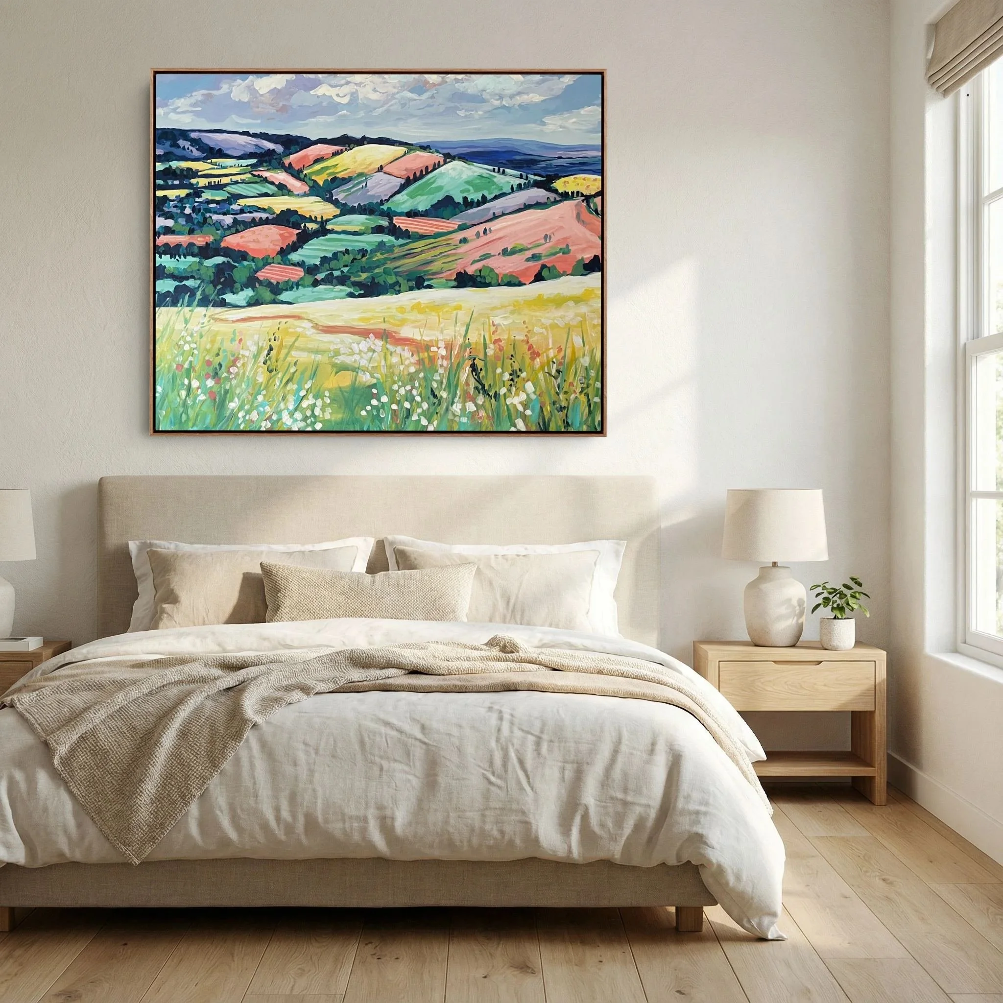Natures Patchwork, Framed Canvas Print