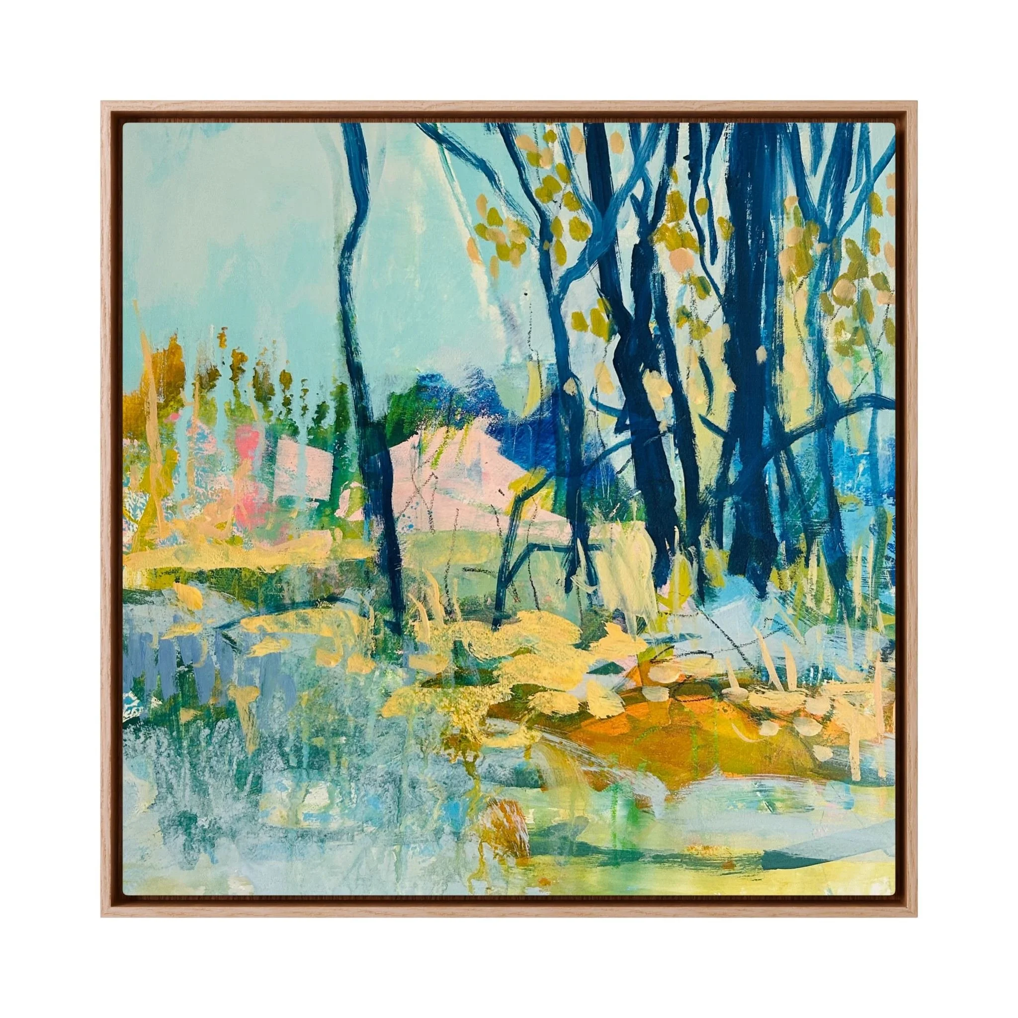 Between The Stillness, Framed Canvas Print